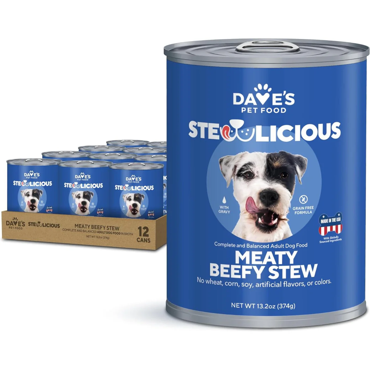 stewlicious meaty beefy stew for dogs / 13.2 oz stewlicious meaty beefy stew for dogs / 13.2 oz