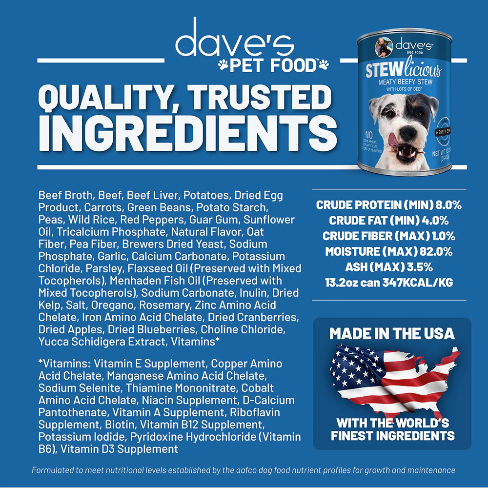 stewlicious meaty beefy stew for dogs / 13.2 oz stewlicious meaty beefy stew for dogs / 13.2 oz