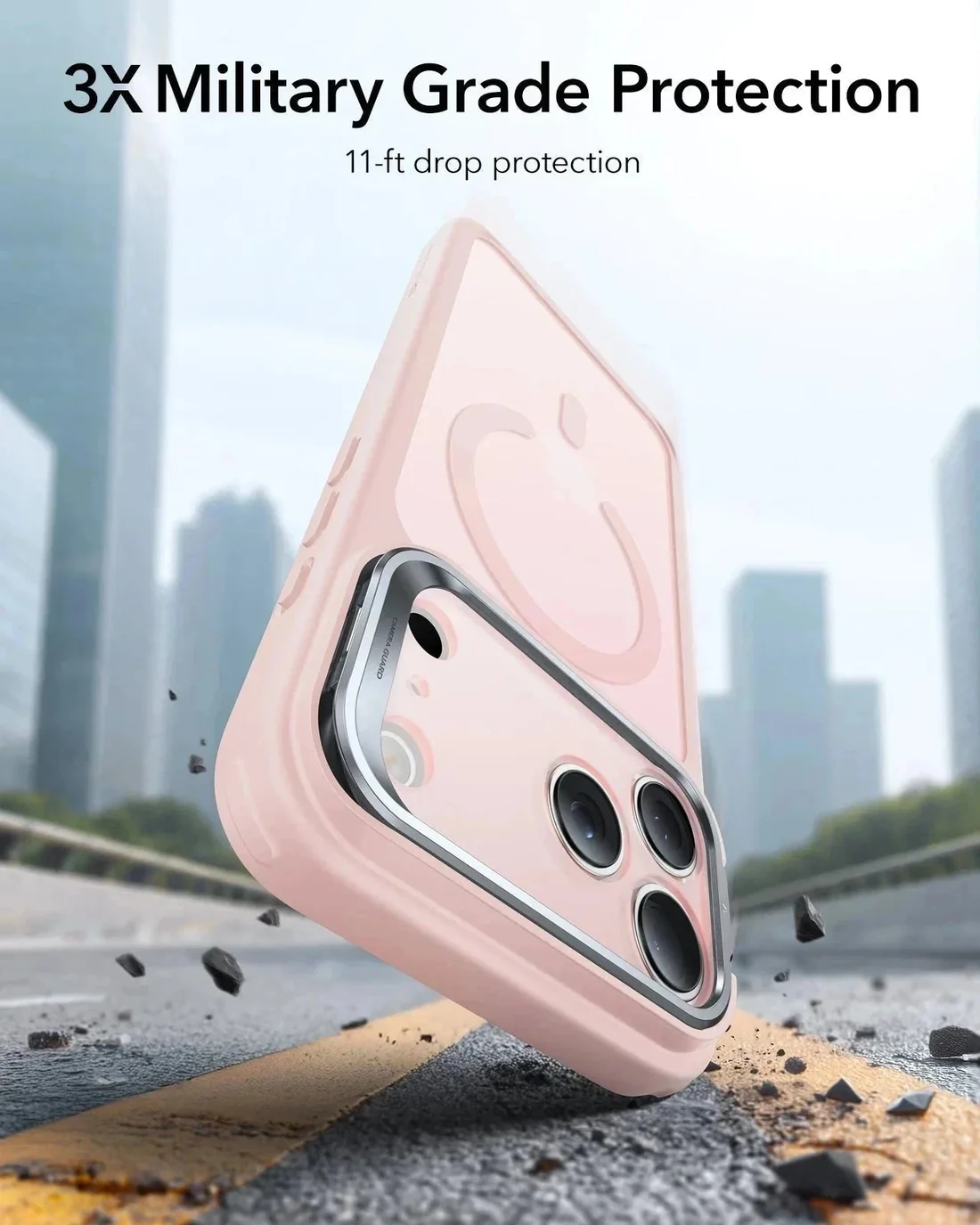 iphone 17 pro bundle classic hybrid magnetic case (camera control, stash stand) and armorite screen protector frosted bubblegum pink iphone 17 pro bundle classic hybrid magnetic case (camera control, stash stand) and armorite screen protector frosted bubblegum pink