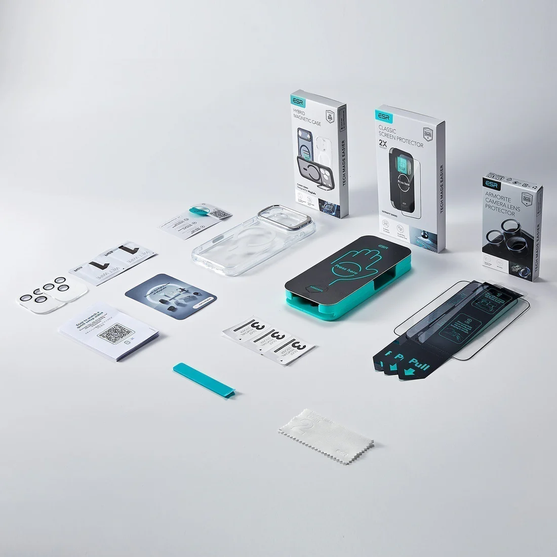 iphone 17 pro bundle classic hybrid magnetic case (camera control, stash stand) and armorite screen protector frosted bubblegum pink iphone 17 pro bundle classic hybrid magnetic case (camera control, stash stand) and armorite screen protector frosted bubblegum pink